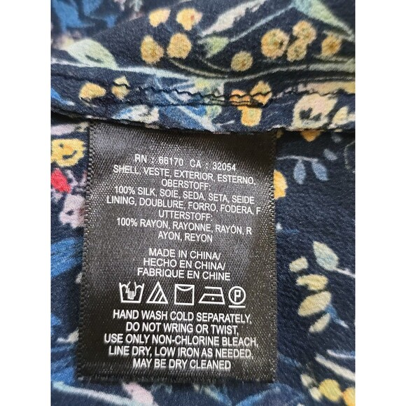 Anthropologie Maeve Larkspur 100% Silk Midi Dress Size 10 Floral Sleeveless - Picture 10 of 10